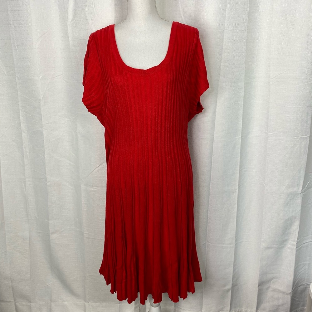 Torrid Red Ribbed Knit Sweater Dress Size 3X - Picture 3 of 8